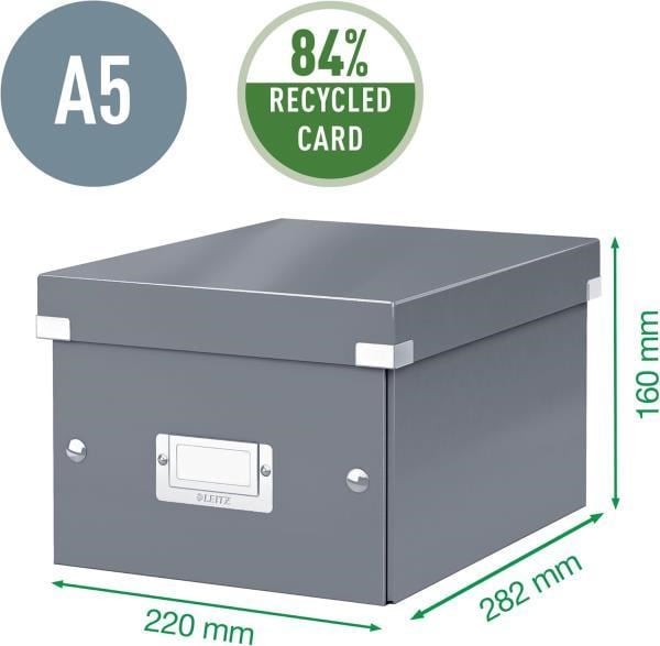 Leitz Click & Store WOW Küçük Saklama Kutusu Metalik Beyaz - KOD:60430001