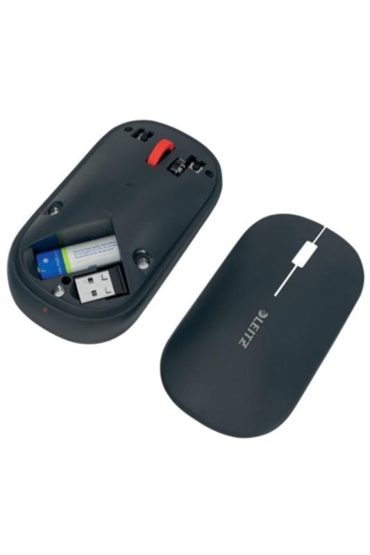 Leitz Cosy Kablosuz Mouse Gri - (Bluetooth & USB) – Ergonomik, Çoklu Bağlantı