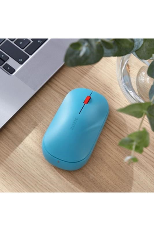 Leitz Cosy Kablosuz Mouse Mavi (Bluetooth & USB) – Ergonomik, Çoklu Bağlantı