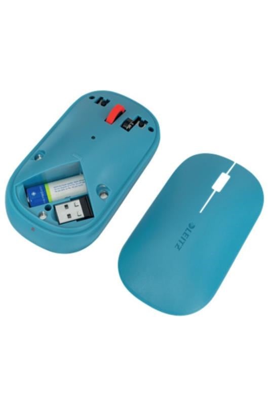 Leitz Cosy Kablosuz Mouse Mavi (Bluetooth & USB) – Ergonomik, Çoklu Bağlantı