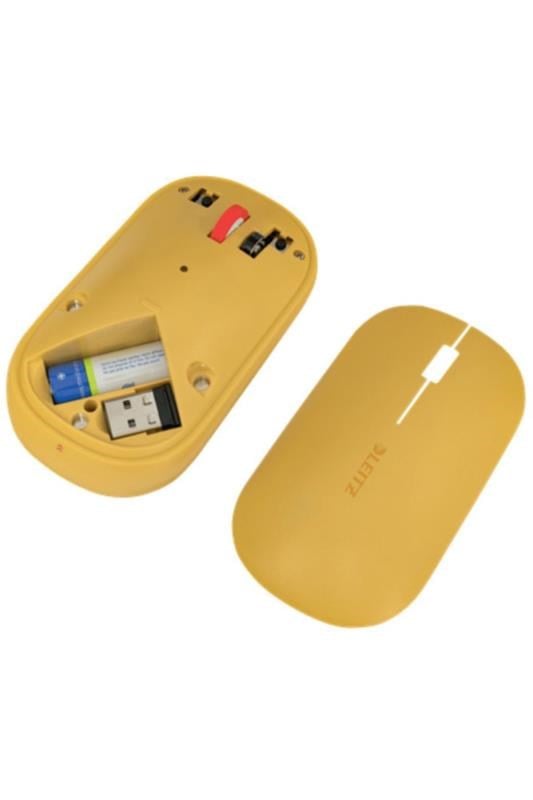 Leitz Cosy Kablosuz Mouse Sarı (Bluetooth & USB) – Ergonomik, Çoklu Bağlantı