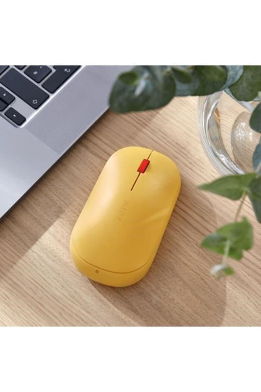 Leitz Cosy Kablosuz Mouse Sarı (Bluetooth & USB) – Ergonomik, Çoklu Bağlantı