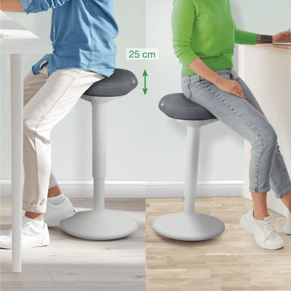 Leitz Ergo Active A Konforlu Oturaklı Sit Standing Açık Gri Tabure - KOD:65450085