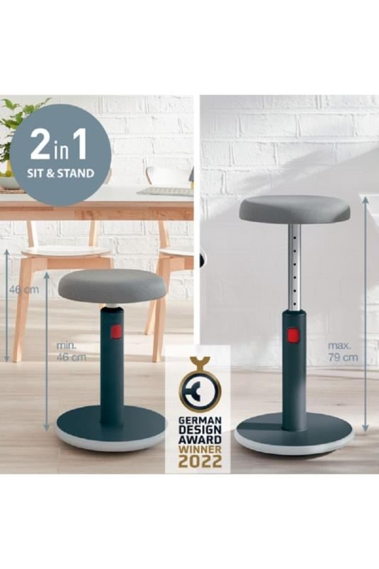 Leitz Ergo Active Hareketli Tabure 2si 1 Arada - GRİ - KOD:65180089