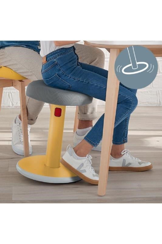 Leitz Ergo Active Hareketli Tabure 2si 1 Arada - SARI - KOD:65180019