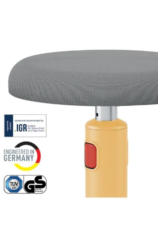 Leitz Ergo Active Hareketli Tabure 2si 1 Arada - SARI - KOD:65180019