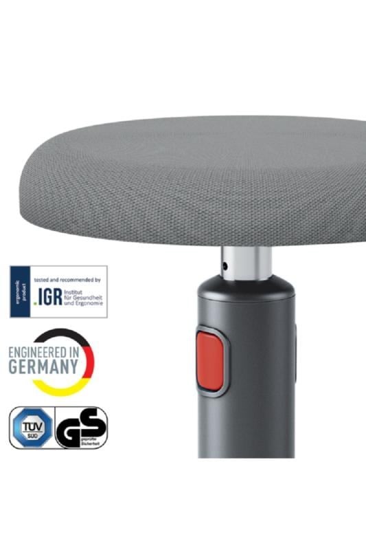 Leitz Ergo Active Hareketli Tabure 2si 1 Arada - GRİ - KOD:65180089