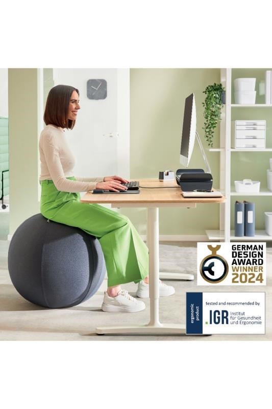 Leitz Ergo Active Kaymaz Oturma Topu 65 cm -  KOYU GRİ - KOD:65420089