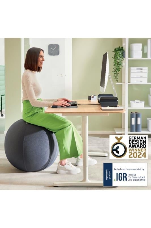 Leitz Ergo Active Kaymaz Oturma Topu 75 cm -  KOYU GRİ - KOD:65430089