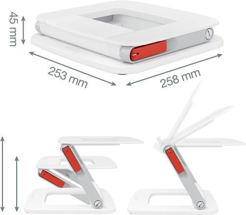 Leitz Ergo Ayarlanabilir Çok Açılı Laptop Standı Beyaz KOD:64240001