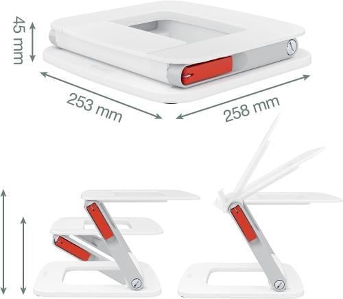 Leitz Ergo Ayarlanabilir Çok Açılı Laptop Standı Beyaz KOD:64240001
