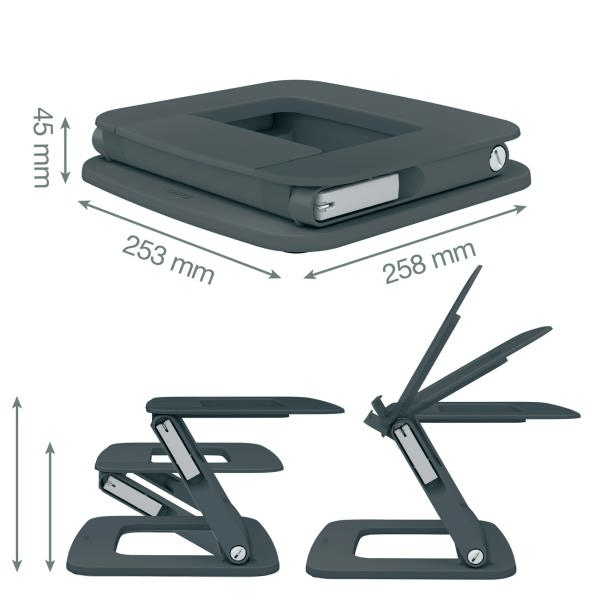 Leitz Ergo Ayarlanabilir Çok Açılı Laptop Standı Gri - KOD:64240089