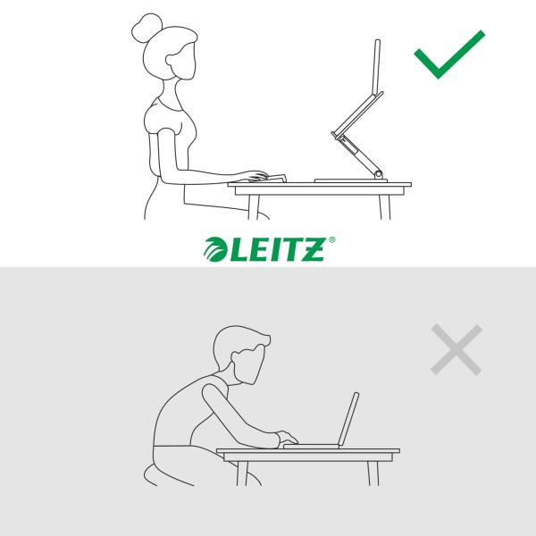 Leitz Ergo Ayarlanabilir Çok Açılı Laptop Standı Gri - KOD:64240089