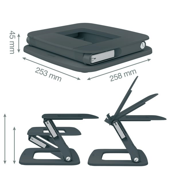 Leitz Ergo Ayarlanabilir Çok Açılı Laptop Standı Gri - KOD:64240089