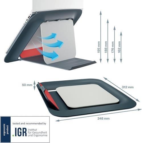 Leitz Ergo Cosy Ayarlanabilir Laptop Standı Gri - KOD:64260089