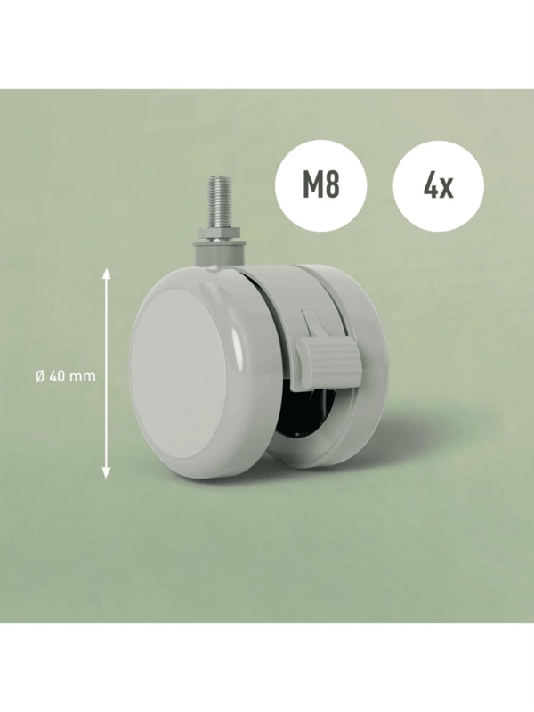 Leitz Ergo Elektrikli Sit Standing Çalışma Masası İçin Tekerlek Seti (4'lü) - Gri | 53740085