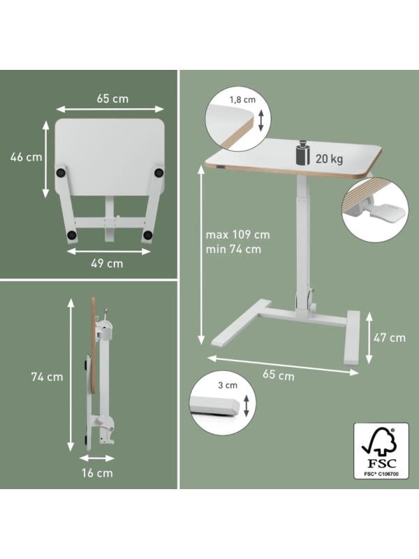 Leitz Ergo Katlanabilir Küçük Sit-Stand Çalışma Masası - LOD:65880001