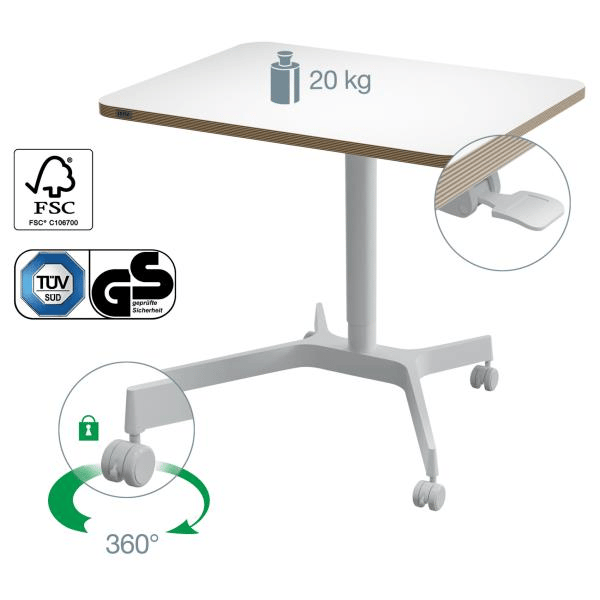 Leitz Ergo Küçük Sit Standing Çalışma Masası KOD:65360001