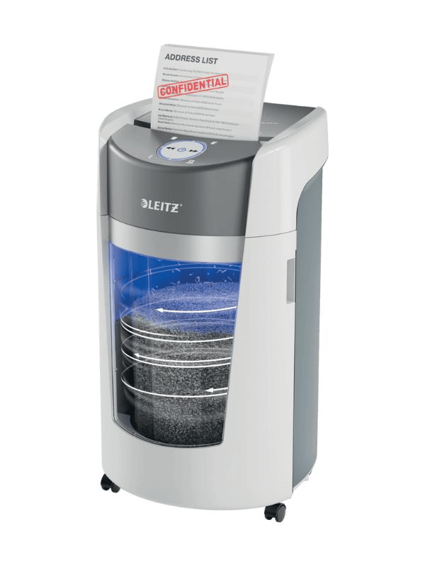 Leitz IQ OptiMax Office Mikro Kesim Evrak İmha Makinesi P5 35L - Beyaz - KOD:83600000