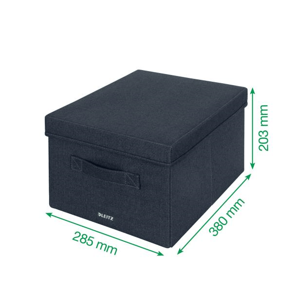 Leitz Kapaklı Kumaş Saklama Kutusu M - Orta boy, 2'li Paket