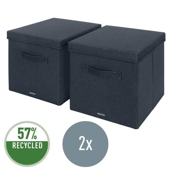 Leitz Kapaklı Kumaş Saklama Kutusu XL - Büyük, 2'Li Paket - KOD:61450089