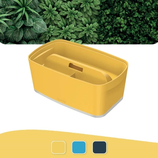Leitz MyBox Cosy Small Ofis Düzenleyici Tepsili - Kapaklı Saklama Kabı - Sarı