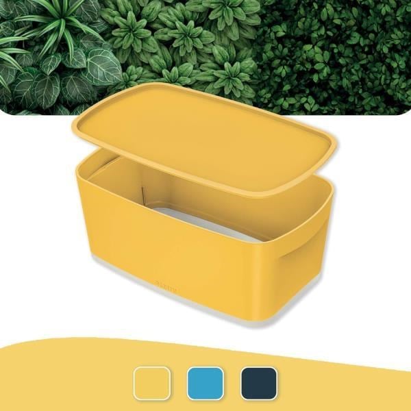 Leitz MyBox Cosy Small Ofis Düzenleyici Kapaklı Saklama Kabı – Sarı