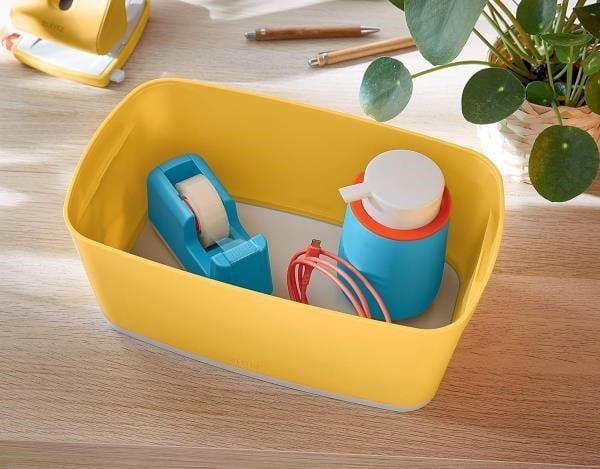 Leitz MyBox Cosy Small Ofis Düzenleyici Kapaklı Saklama Kabı – Sarı