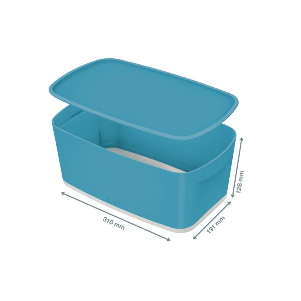 Leitz MyBox Cosy Small Ofis Düzenleyici Kapaklı Saklama Kabı – Mavi