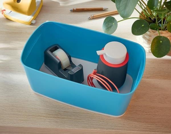 Leitz MyBox Cosy Small Ofis Düzenleyici Tepsili - Kapaklı Saklama Kabı - Mavi