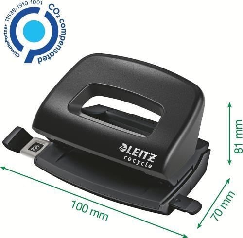 Leitz NeXXt Recycle Mini Delgeç - CO2 nötr - Siyah