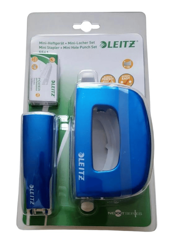 Leitz NeXXt WOW Mini Zımba ve Delgeç Seti - Mavi - KOD:55612036