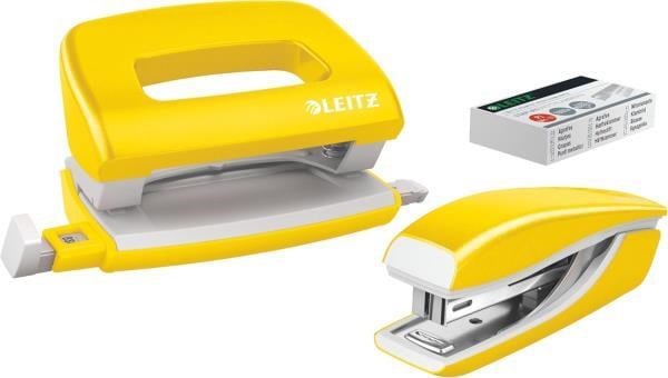 Leitz NeXXt WOW Mini Zımba ve Delgeç Seti - Sarı - KOD:55612016
