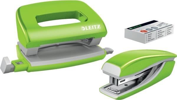 Leitz NeXXt WOW Mini Zımba ve Delgeç Seti - Yeşil - KOD:55612054