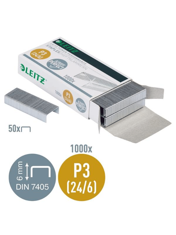 Leitz Power Performance P3 Zımba Telleri (No:24/6 – 1000 Adet)
