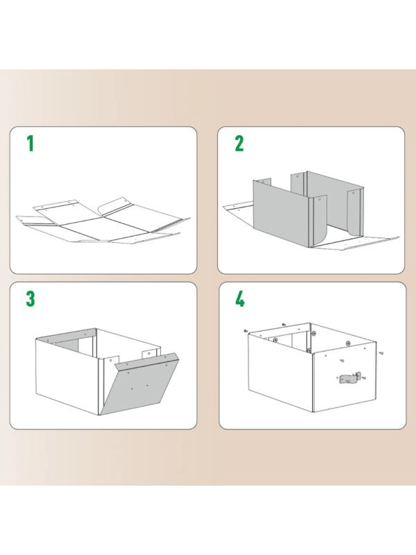 Leitz Puro Kapaklı Saklama Kutusu 17 Litre 2'li Paket Bej Renk