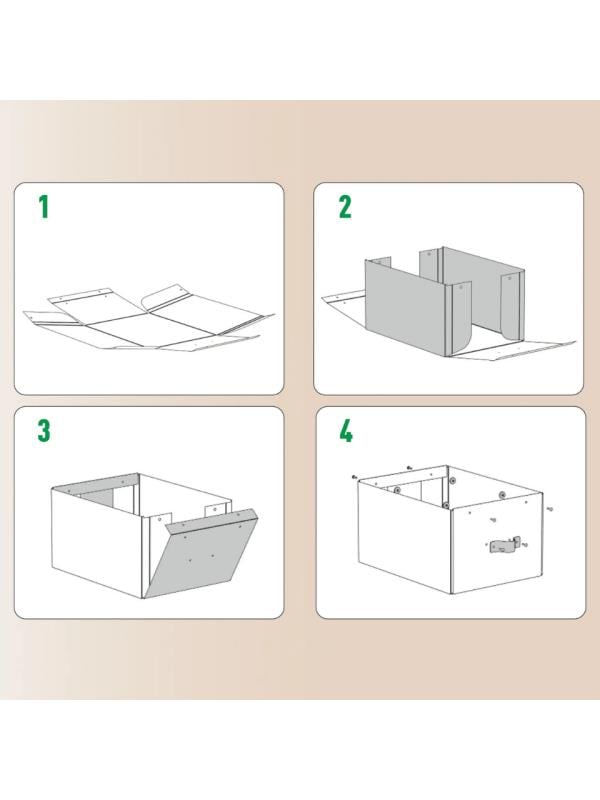 Leitz Puro Kapaklı Saklama Kutusu 17 Litre 2'li Paket Yeşil Renk