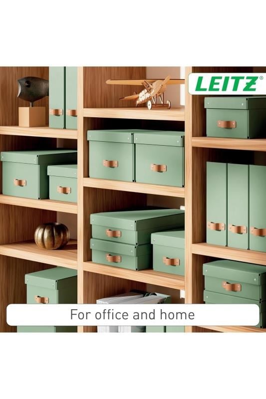Leitz Puro Kapaklı Saklama Kutusu 7 Litre 2'li Paket Yeşil  Renk - KOD:61470050