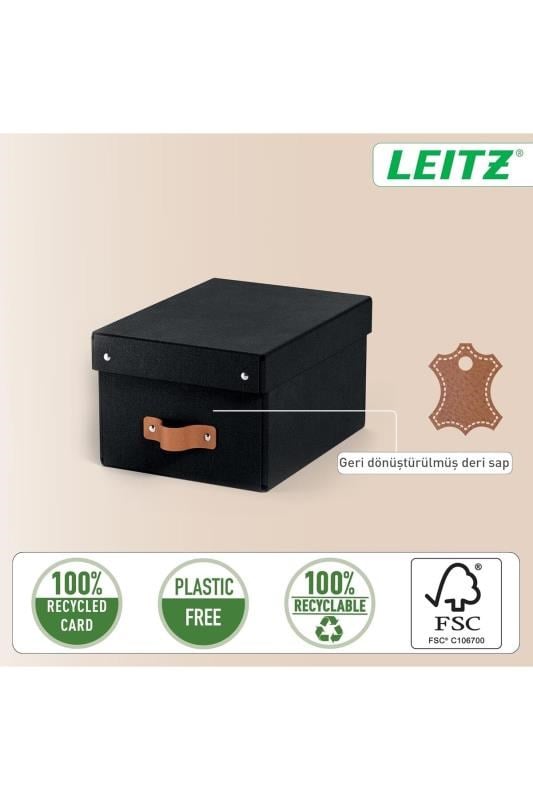 Leitz Puro Kapaklı Saklama Kutusu 7 Litre 2'li Paket Siyah  Renk - KOD:61470095