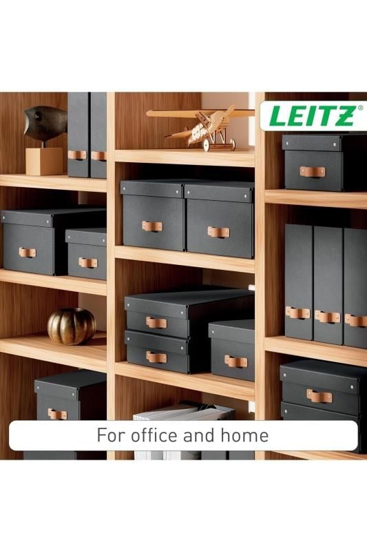 Leitz Puro Kapaklı Saklama Kutusu 7 Litre 2'li Paket Siyah  Renk - KOD:61470095
