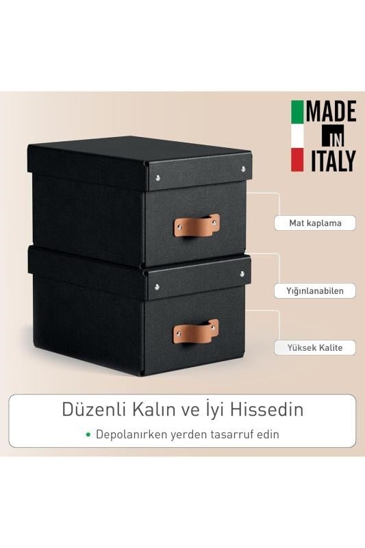 Leitz Puro Kapaklı Saklama Kutusu 7 Litre 2'li Paket Siyah  Renk - KOD:61470095