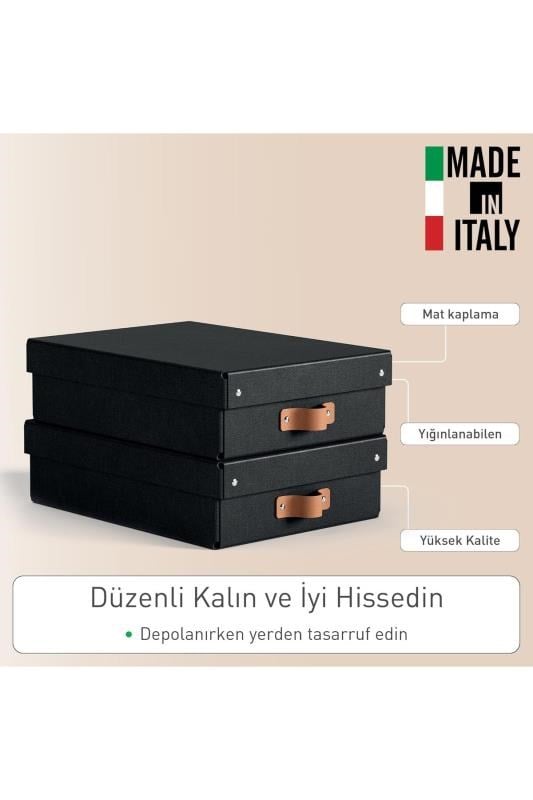 Leitz Puro Kapaklı Saklama Kutusu 8 Litre 2'li Paket Siyah Renk - KOD:61480095