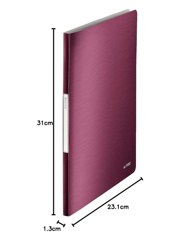 Leitz Style 3959-00-28 Sunum Dosyası 40 Poşetli A4 Garnet Kırmızısı