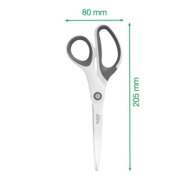 Leitz WOW Titanyum Ofis Makası 205mm Metalik Beyaz - KOD:53192001