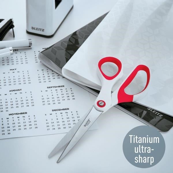 Leitz WOW Titanyum Ofis Makası 205mm Metalik Kırmızı - KOD:53192026