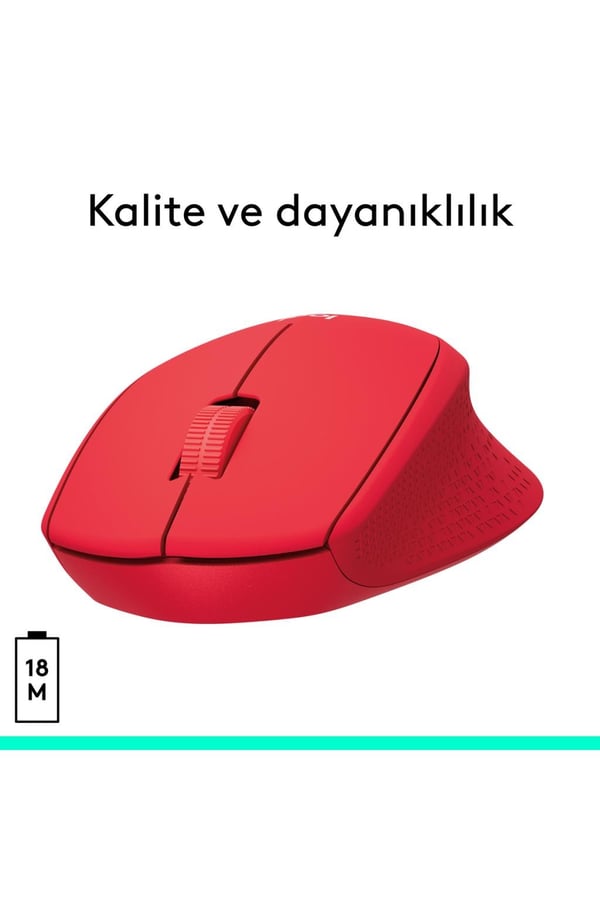 Logitech 910-004911 M330 Silent Sessiz Plus Kablosuz Red Kırmızı Mouse