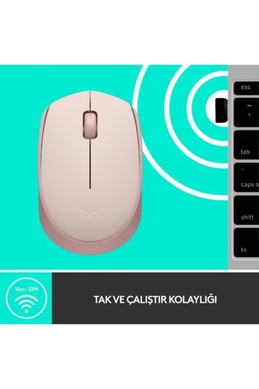 Logitech 910-006865 M171 Kablosuz Pembe Mouse