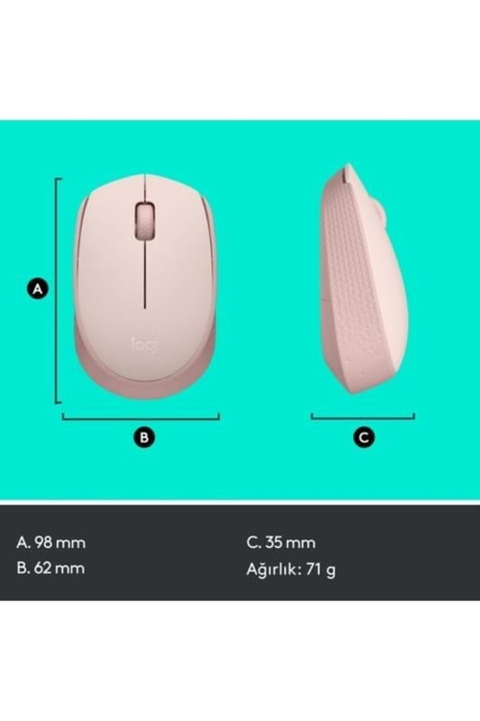 Logitech 910-006865 M171 Kablosuz Pembe Mouse