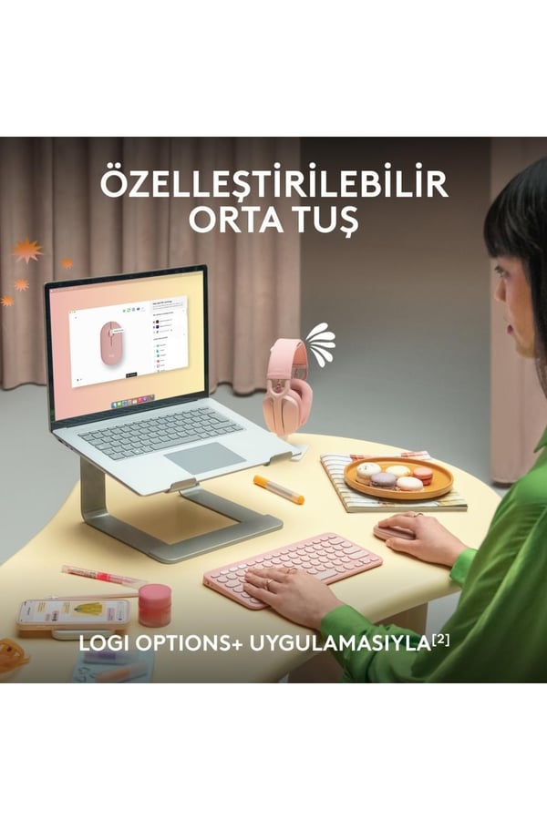 Logitech 910-007013 M350S Pebble 2 Beyaz Bluetooth Optik Mouse