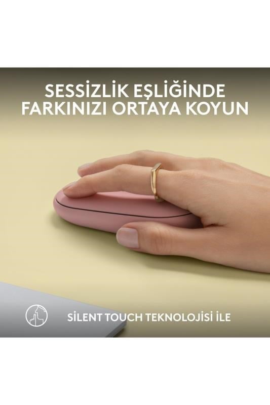 Logitech 910-007014 M350S Pebble 2 Pembe Bluetooth Optik Mouse